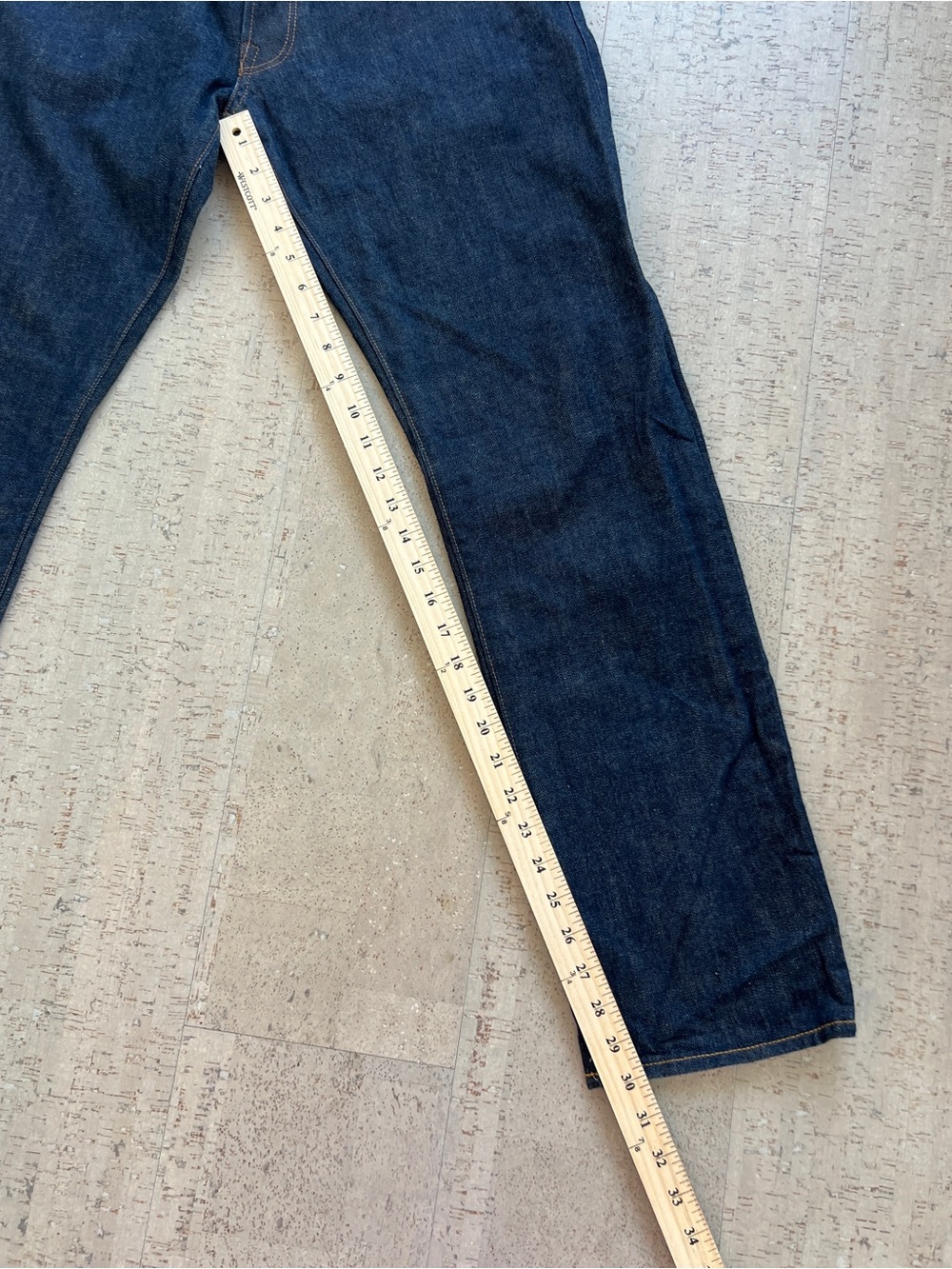 Gap 1969 Kaihara Japanese Selvedge Denim Jeans Straight 32x30 Dark Wash - Picture 8 of 14